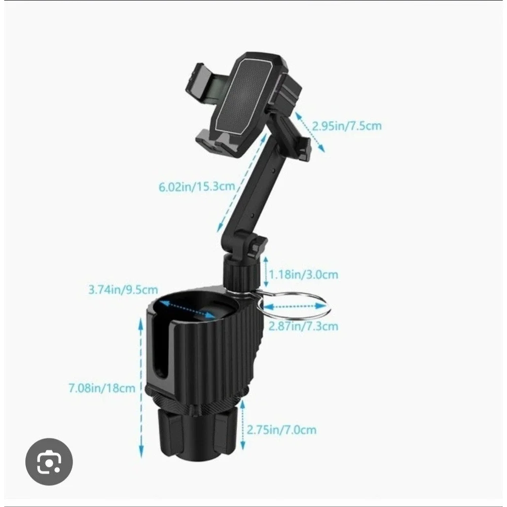 Multi-Functional 2-in-1 Car Cup Holder & Phone Mount Expandable Base
